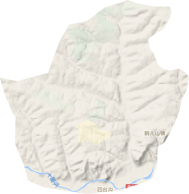 鵲兒山鎮地形圖