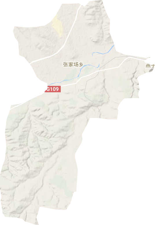 張家場鄉地形圖