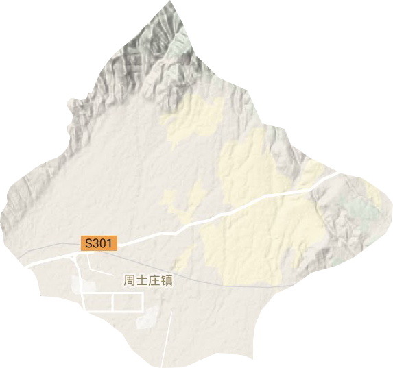 周士莊鎮地形圖