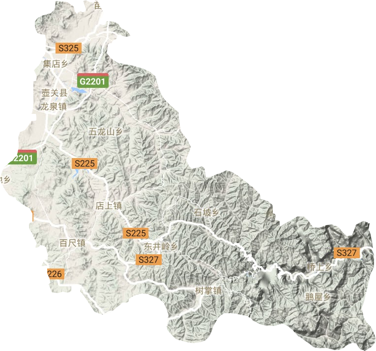 壺關(guān)縣地形圖