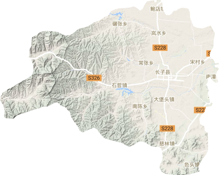 長子縣地形圖