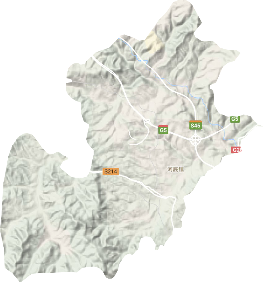 河底鎮地形圖