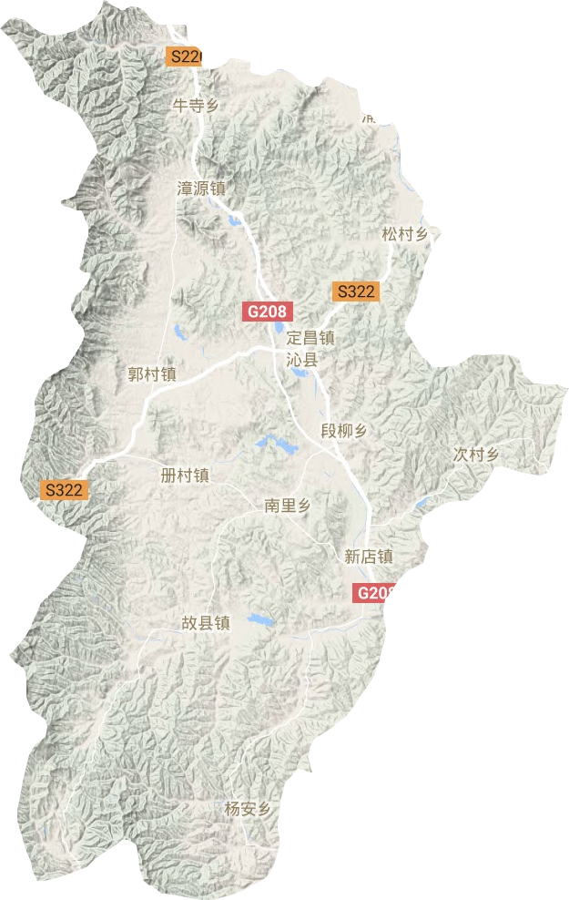 沁縣地形圖
