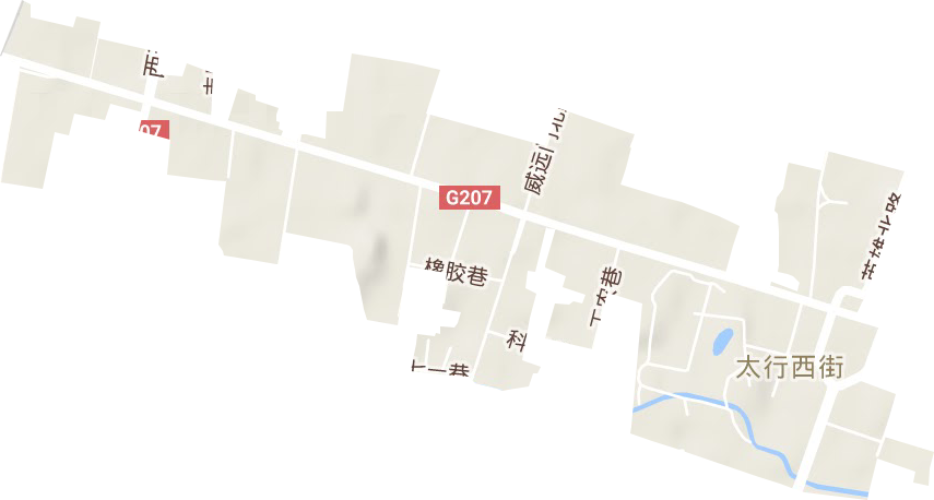 太行西街街道地形圖