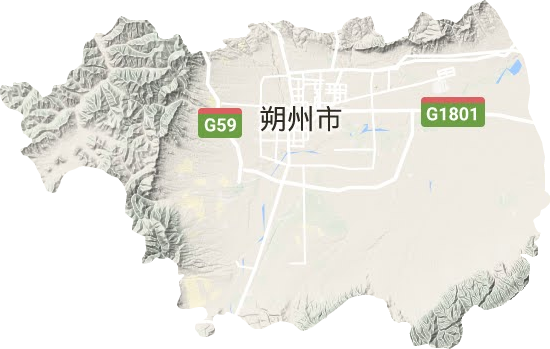朔城區地形圖