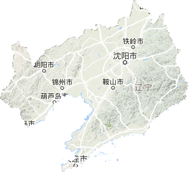 遼寧省地形圖