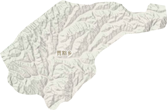 賈豁鄉(xiāng)地形圖