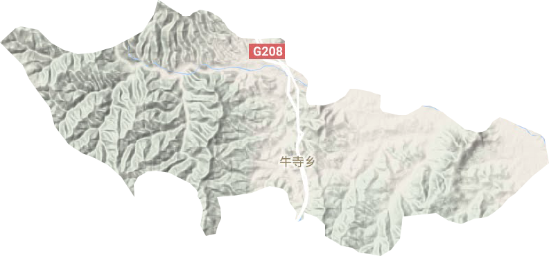 牛寺鄉地形圖