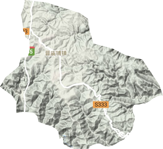 晉廟鋪鎮地形圖