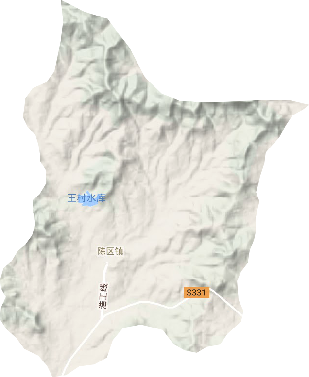 陳區(qū)鎮(zhèn)地形圖