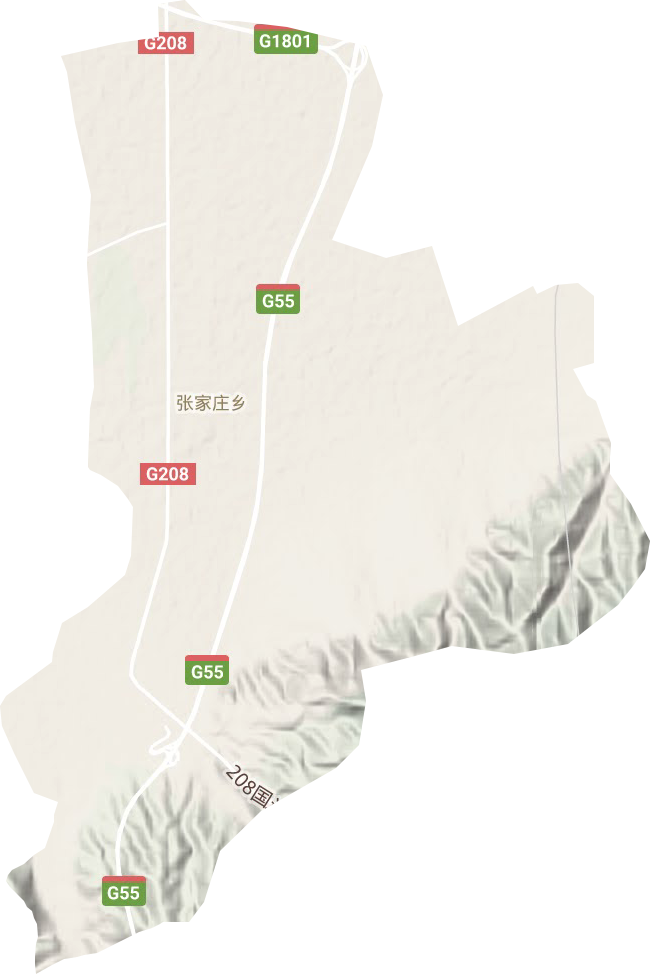 張家莊鄉地形圖