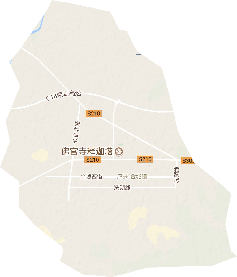 金城鎮(zhèn)地形圖