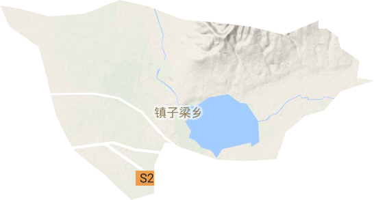 鎮子梁鄉地形圖
