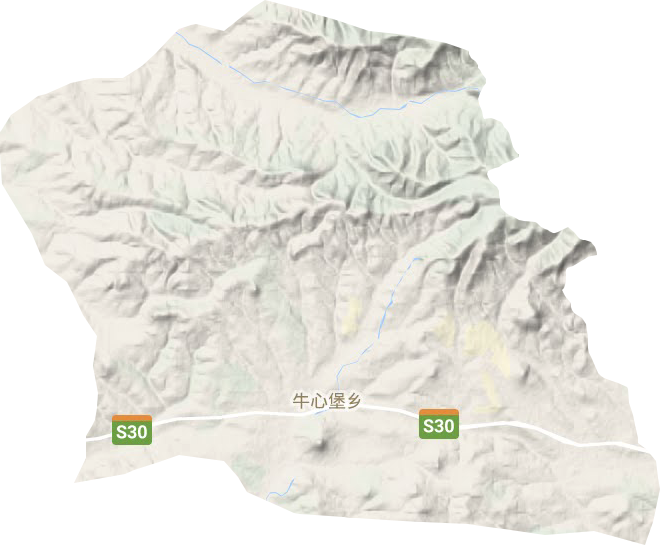牛心堡鄉地形圖