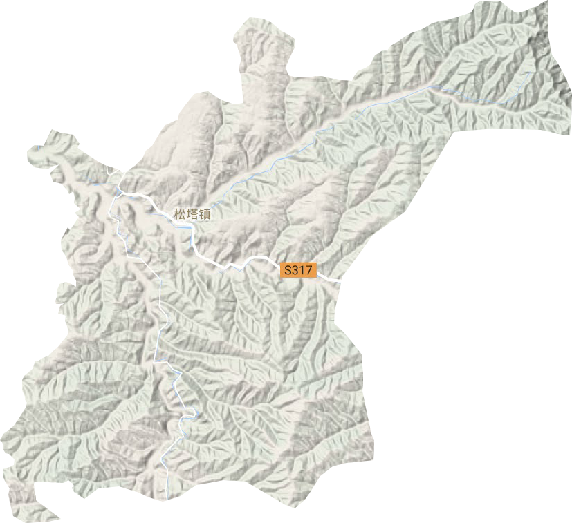 松塔鎮(zhèn)地形圖