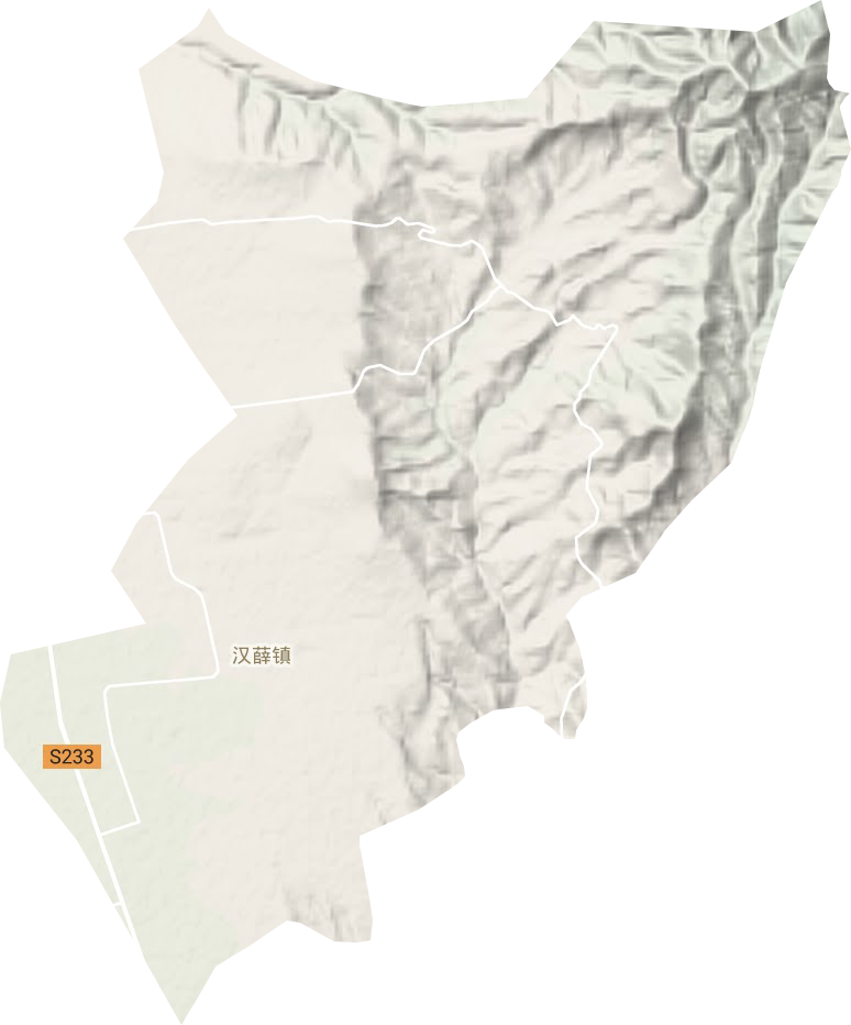 漢薛鎮(zhèn)地形圖