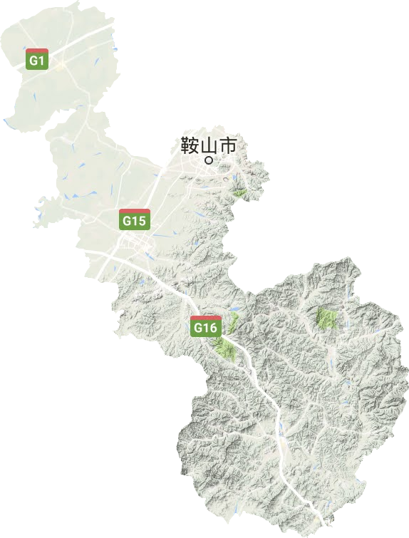 鞍山市地形圖