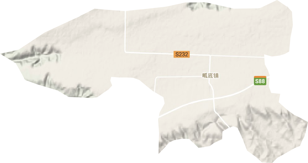 畖底鎮(zhèn)地形圖
