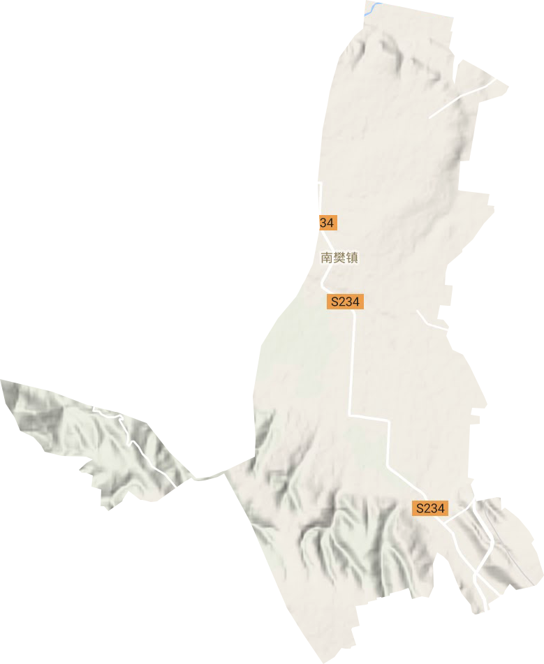 南樊鎮地形圖