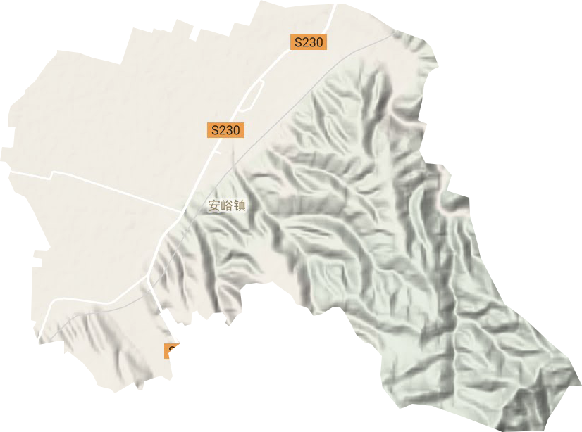 安峪鎮(zhèn)地形圖