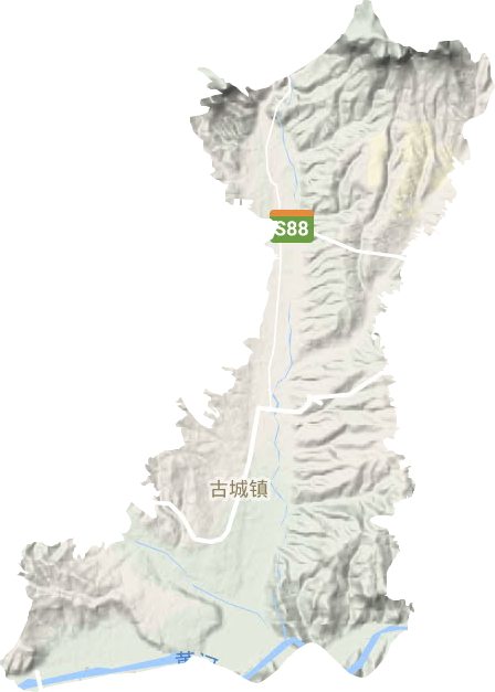 古城鎮地形圖