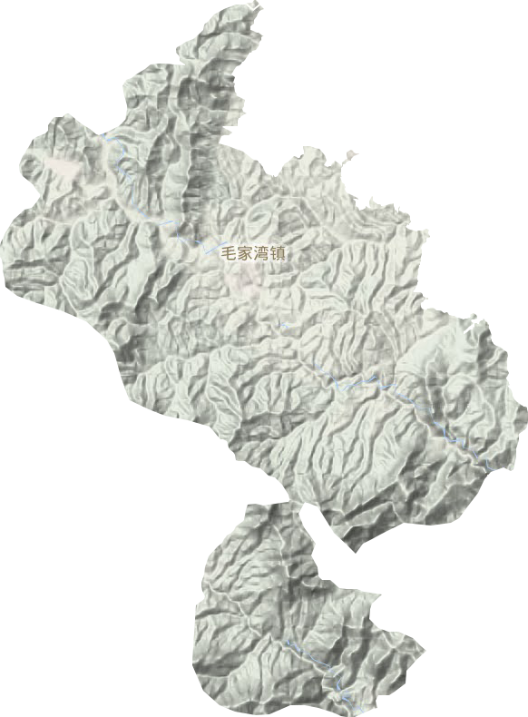 毛家灣鎮(zhèn)地形圖