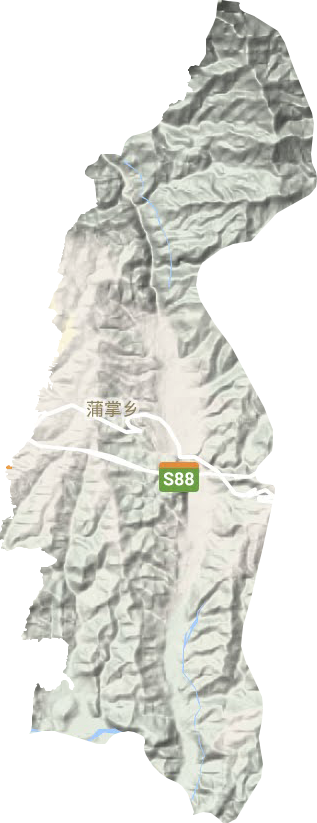 蒲掌鄉地形圖