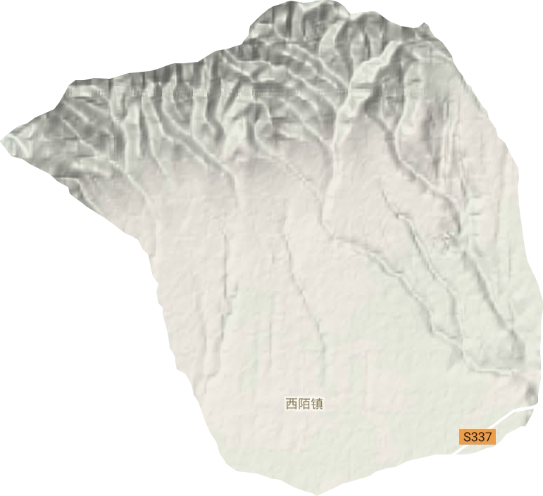 西陌鎮(zhèn)地形圖