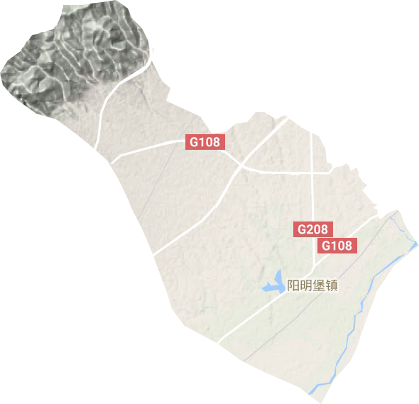 陽明堡鎮地形圖