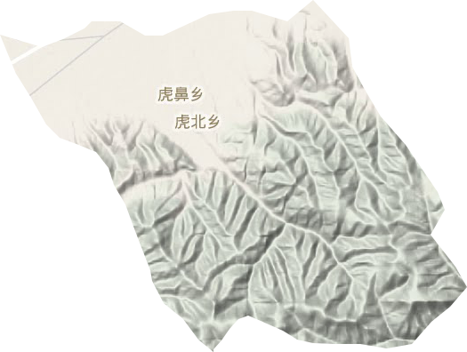 虎北鄉(xiāng)地形圖
