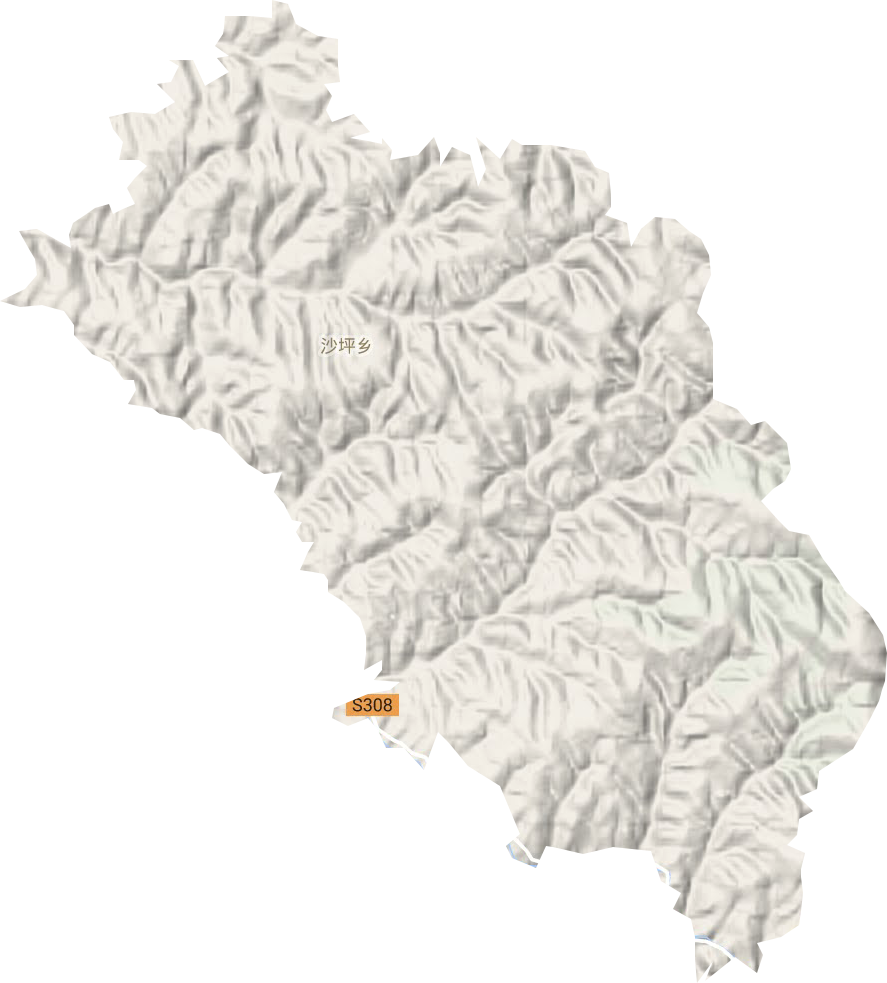 沙坪鄉地形圖