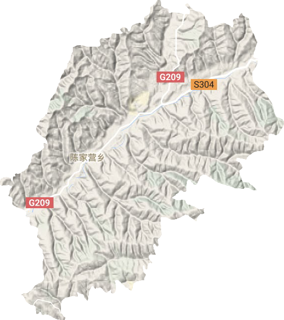 陳家營鄉地形圖