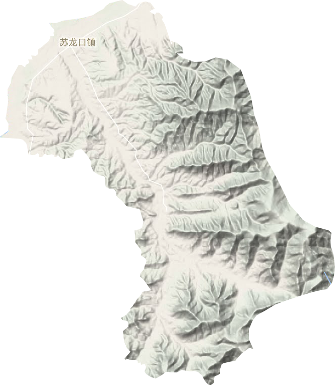 蘇龍口鎮地形圖
