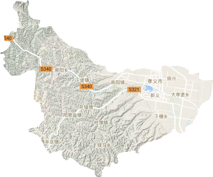 孝義市地形圖