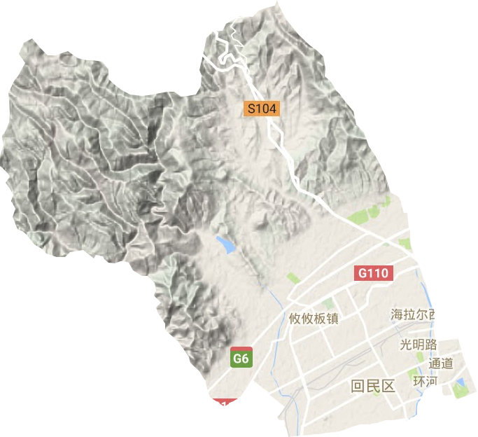 回民區地形圖