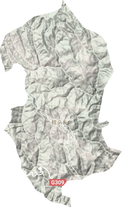 枕頭鄉地形圖