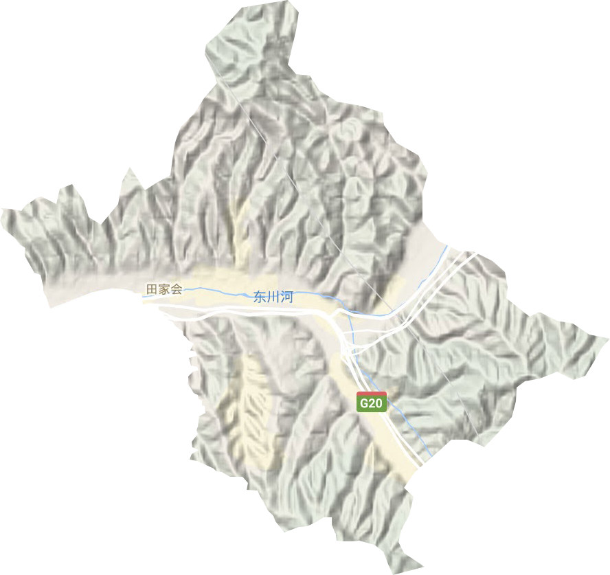 田家會街道地形圖