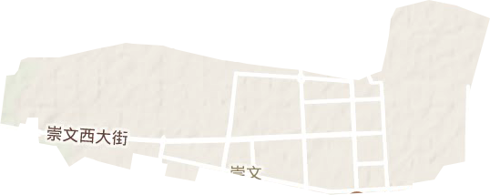 崇文街道地形圖