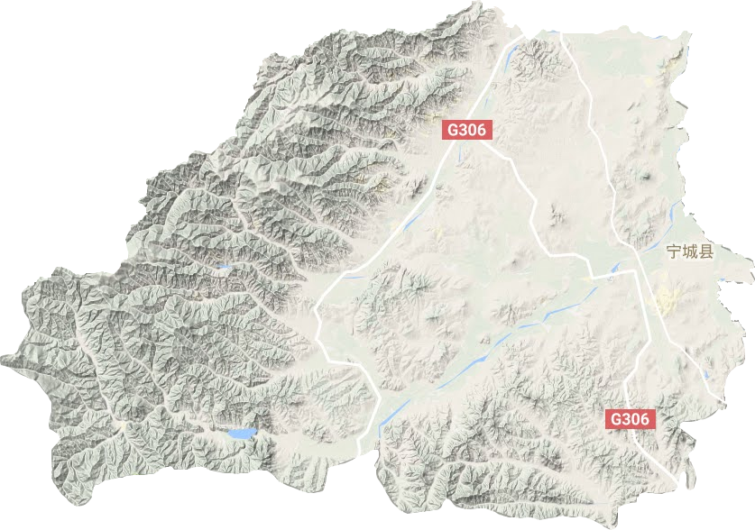 寧城縣地形圖