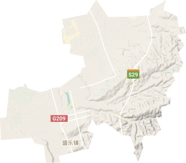 盛樂經濟工業園區地形圖