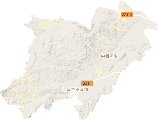 西烏蘭不浪鎮(zhèn)地形圖