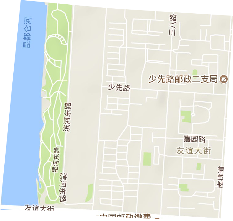 友誼大街街道地形圖