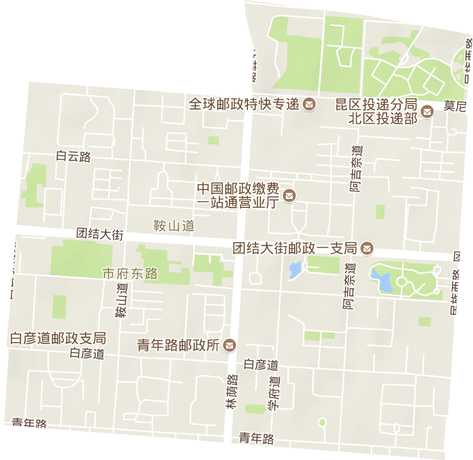 鞍山道街道地形圖