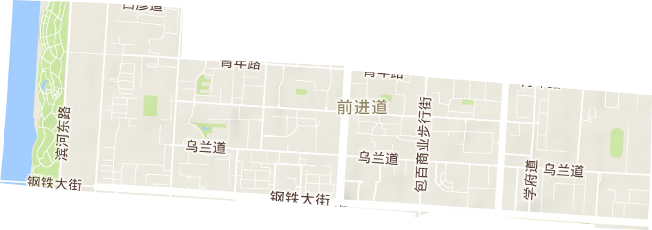 前進(jìn)道街道地形圖
