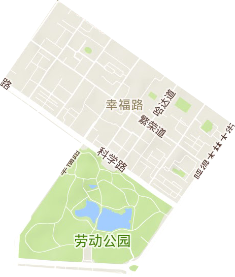 幸福路街道地形圖