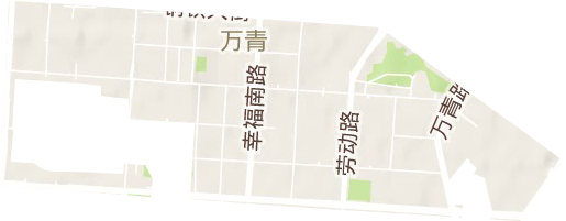 萬青路街道地形圖