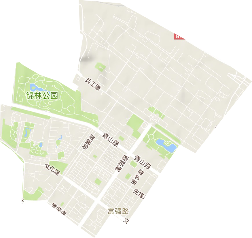 富強路街道地形圖