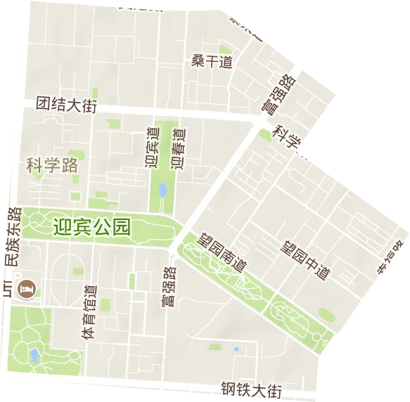 科學路街道地形圖