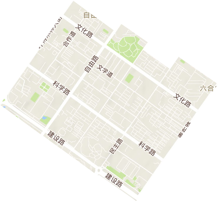 自由路街道地形圖
