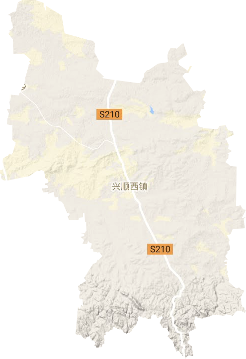 興順西鎮(zhèn)地形圖